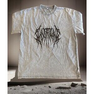 Ghostemane Rap Rock Band Tshirt Size 2XL Grey Washed Front/Back Graphics GUC
